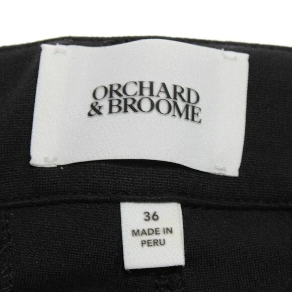 Orchard & Broome NWT Delancey Stretch Knit Pants / Chinos Size 36 US in Black